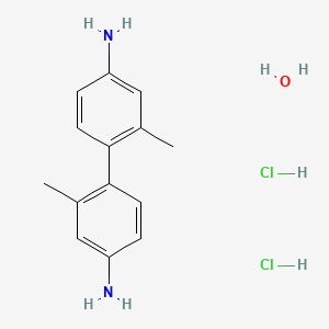 molecular formula C14H20Cl2N2O B1504791 2,2'-Dimethyl-[1,1'-biphenyl]-4,4'-diamine dihydrochloride hydrate 