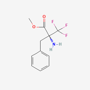 molecular formula C11H12F3NO2 B15048027 Methyl (R)-2-Amino-2-benzyl-3,3,3-trifluoropropanoate 