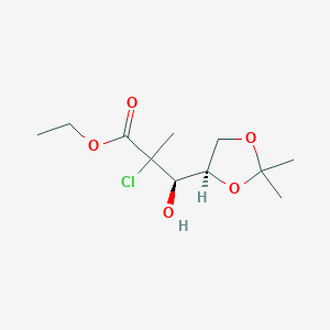 Ethyl (3R)-2-chloro-3-[(4R)-2,2-dimethyl-1,3-dioxolan-4-yl]-3-hydroxy-2-methylpropanoate