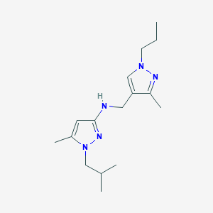 5-methyl-N-[(3-methyl-1-propyl-1H-pyrazol-4-yl)methyl]-1-(2-methylpropyl)-1H-pyrazol-3-amine