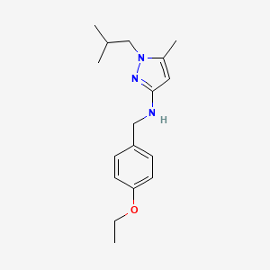 N-[(4-ethoxyphenyl)methyl]-5-methyl-1-(2-methylpropyl)-1H-pyrazol-3-amine