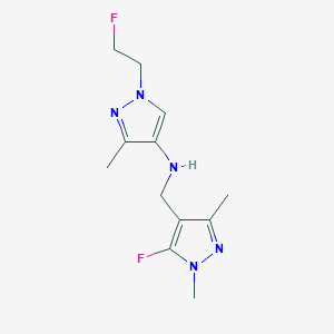 N-[(5-fluoro-1,3-dimethyl-1H-pyrazol-4-yl)methyl]-1-(2-fluoroethyl)-3-methyl-1H-pyrazol-4-amine