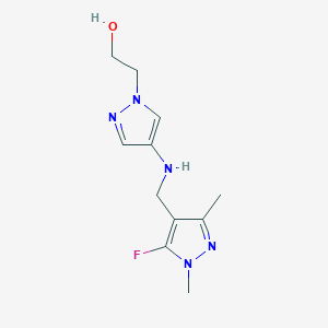 2-(4-{[(5-fluoro-1,3-dimethyl-1H-pyrazol-4-yl)methyl]amino}-1H-pyrazol-1-yl)ethan-1-ol