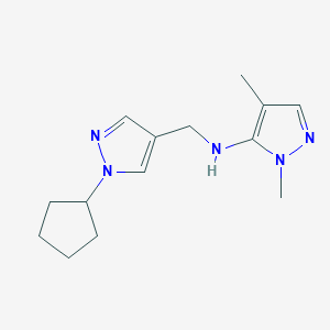 N-[(1-cyclopentyl-1H-pyrazol-4-yl)methyl]-1,4-dimethyl-1H-pyrazol-5-amine