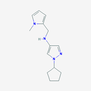 1-cyclopentyl-N-[(1-methyl-1H-pyrrol-2-yl)methyl]-1H-pyrazol-4-amine