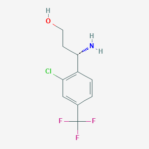 (3S)-3-amino-3-[2-chloro-4-(trifluoromethyl)phenyl]propan-1-ol