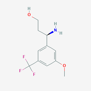 (3R)-3-amino-3-[3-methoxy-5-(trifluoromethyl)phenyl]propan-1-ol