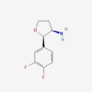 (2R,3R)-2-(3,4-difluorophenyl)oxolan-3-amine