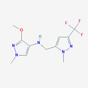 3-methoxy-1-methyl-N-{[1-methyl-3-(trifluoromethyl)-1H-pyrazol-5-yl]methyl}-1H-pyrazol-4-amine