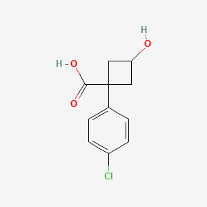 1-(4-Chlorophenyl)-3-hydroxycyclobutanecarboxylic acid