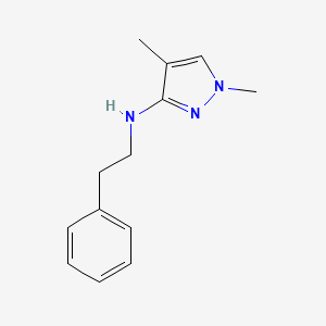 1,4-dimethyl-N-(2-phenylethyl)-1H-pyrazol-3-amine