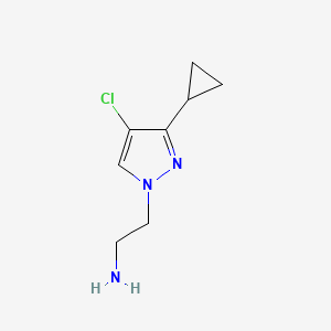 2-(4-chloro-3-cyclopropyl-1H-pyrazol-1-yl)ethan-1-amine