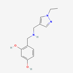 4-({[(1-Ethyl-1H-pyrazol-4-YL)methyl]amino}methyl)benzene-1,3-diol