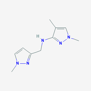 1,4-dimethyl-N-[(1-methyl-1H-pyrazol-3-yl)methyl]-1H-pyrazol-3-amine