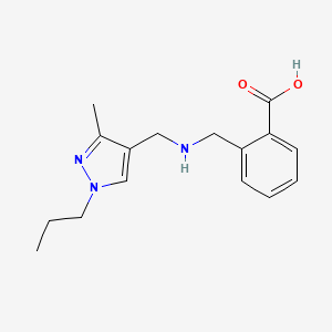 2-({[(3-methyl-1-propyl-1H-pyrazol-4-yl)methyl]amino}methyl)benzoic acid