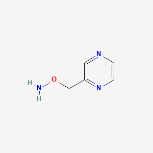 molecular formula C5H7N3O B15048357 O-[(pyrazin-2-yl)methyl]hydroxylamine 