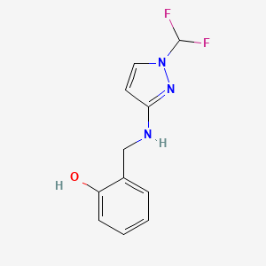 2-({[1-(difluoromethyl)-1H-pyrazol-3-yl]amino}methyl)phenol