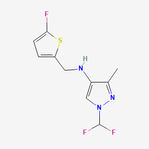 1-(difluoromethyl)-N-[(5-fluorothiophen-2-yl)methyl]-3-methyl-1H-pyrazol-4-amine