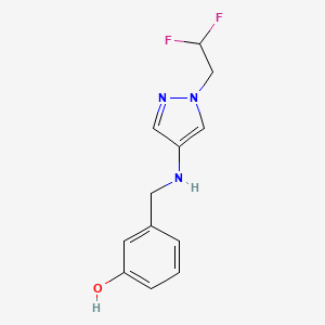 3-({[1-(2,2-difluoroethyl)-1H-pyrazol-4-yl]amino}methyl)phenol