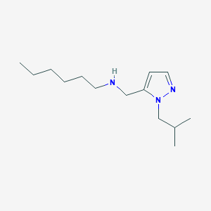 hexyl({[1-(2-methylpropyl)-1H-pyrazol-5-yl]methyl})amine