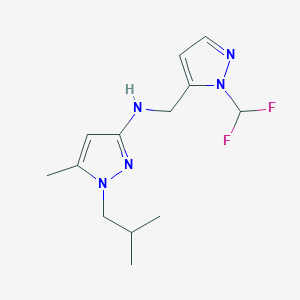 N-{[1-(difluoromethyl)-1H-pyrazol-5-yl]methyl}-5-methyl-1-(2-methylpropyl)-1H-pyrazol-3-amine