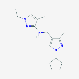 N-[(1-cyclopentyl-3-methyl-1H-pyrazol-4-yl)methyl]-1-ethyl-4-methyl-1H-pyrazol-3-amine