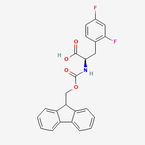 molecular formula C24H19F2NO4 B1504845 (R)-2-((((9H-芴-9-基)甲氧羰基)氨基)-3-(2,4-二氟苯基)丙酸 CAS No. 1217820-78-4