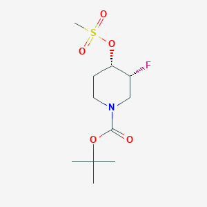 molecular formula C11H20FNO5S B1504848 Tert-butyl cis-3-fluoro-4-(methylsulfonyloxy)piperidine-1-carboxylate 