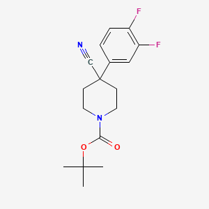 molecular formula C17H20F2N2O2 B1504856 1-Boc-4-cyano-4-(3,4-difluorophenyl)-piperidine CAS No. 906369-56-0