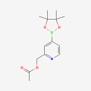 molecular formula C14H20BNO4 B1504857 (4-(4,4,5,5-Tetramethyl-1,3,2-dioxaborolan-2-YL)pyridin-2-YL)methyl acetate CAS No. 959756-37-7