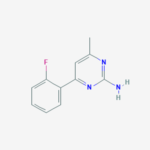 molecular formula C11H10FN3 B1504862 4-(2-Fluorophenyl)-6-methylpyrimidin-2-amine CAS No. 913322-50-6