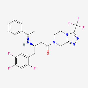 (3R)-1-[5,6-Dihydro-3-(trifluoromethyl)-1,2,4-triazolo[4,3-a]pyrazin-7(8H)-yl]-3-[[(1R)-1-phenylethyl]amino]-4-(2,4,5-trifluorophenyl)-1-butanone