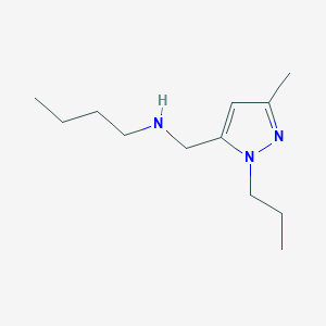 molecular formula C12H23N3 B15048783 butyl[(3-methyl-1-propyl-1H-pyrazol-5-yl)methyl]amine 