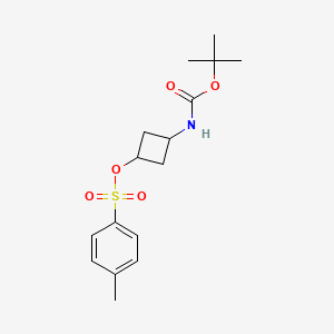 molecular formula C16H23NO5S B1504879 3-((tert-Butoxycarbonyl)amino)cyclobutyl 4-methylbenzenesulfonate 