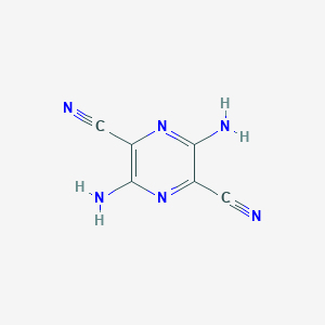 molecular formula C6H4N6 B150488 3,6-Diaminopyrazine-2,5-dicarbonitrile CAS No. 133940-72-4