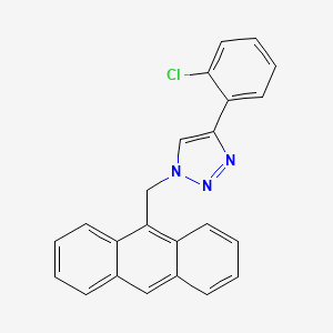 molecular formula C23H16ClN3 B1504880 1-(9-Anthracenylmethyl)-4-(2-chloro-phenyl)-1H-[1,2,3]triazole CAS No. 1019335-78-4