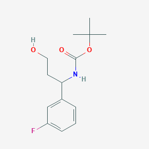 molecular formula C14H20FNO3 B1504881 tert-Butyl (1-(3-fluorophenyl)-3-hydroxypropyl)carbamate CAS No. 862466-15-7