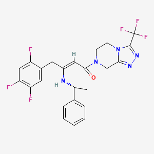 molecular formula C24H21F6N5O B1504883 (Z)-3-[[(1R)-1-phenylethyl]amino]-1-[3-(trifluoromethyl)-6,8-dihydro-5H-[1,2,4]triazolo[4,3-a]pyrazin-7-yl]-4-(2,4,5-trifluorophenyl)but-2-en-1-one 