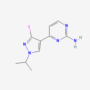 molecular formula C10H12IN5 B1504885 4-(3-Iodo-1-isopropyl-1H-pyrazol-4-yl)pyrimidin-2-amine CAS No. 1269440-54-1