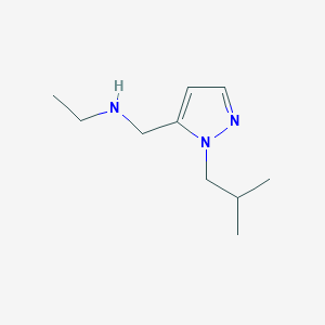 molecular formula C10H19N3 B15048956 ethyl({[1-(2-methylpropyl)-1H-pyrazol-5-yl]methyl})amine 