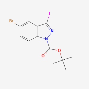 molecular formula C12H12BrIN2O2 B1504899 1-Boc-5-溴-3-碘-1H-吲唑 CAS No. 459133-68-7