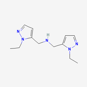 molecular formula C12H19N5 B15049014 bis[(1-ethyl-1H-pyrazol-5-yl)methyl]amine 