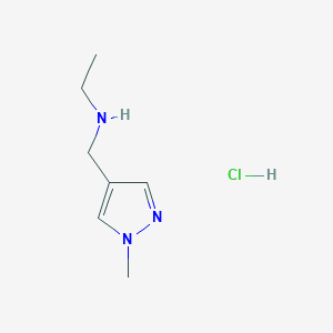 molecular formula C7H14ClN3 B15049129 ethyl[(1-methyl-1H-pyrazol-4-yl)methyl]amine hydrochloride CAS No. 1209417-66-2