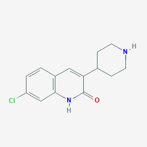 molecular formula C14H15ClN2O B1504916 7-Chloro-3-(piperidin-4-YL)quinolin-2(1H)-one CAS No. 885654-36-4
