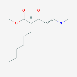 molecular formula C14H25NO3 B15049248 Methyl 2-[3-(dimethylamino)prop-2-enoyl]octanoate 