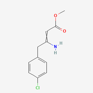 molecular formula C11H12ClNO2 B15049275 Methyl 3-amino-4-(4-chlorophenyl)but-2-enoate 