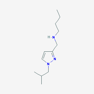 molecular formula C12H23N3 B15049323 butyl({[1-(2-methylpropyl)-1H-pyrazol-3-yl]methyl})amine CAS No. 1856097-17-0