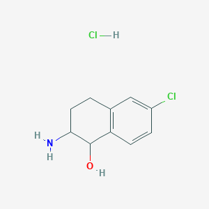 2-Amino-6-chloro-1,2,3,4-tetrahydronaphthalen-1-ol hydrochloride