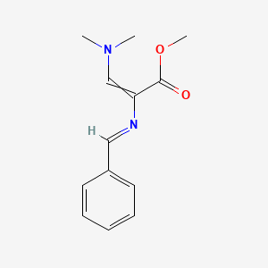 molecular formula C13H16N2O2 B15049351 Methyl 3-(dimethylamino)-2-[(phenylmethylidene)amino]prop-2-enoate 