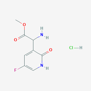 molecular formula C8H10ClFN2O3 B15049361 methyl (2R)-2-amino-2-(5-fluoro-2-hydroxyphenyl)acetate hcl 